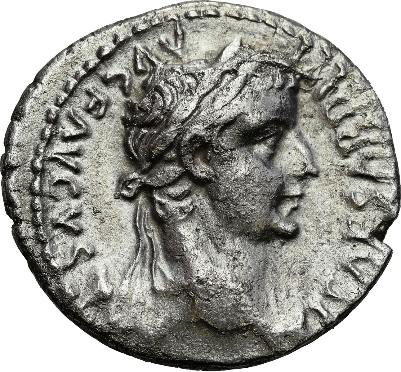 Cesarstwo Rzymskie. Tyberiusz 14 - 37 n. e. Denar, Lugdunum